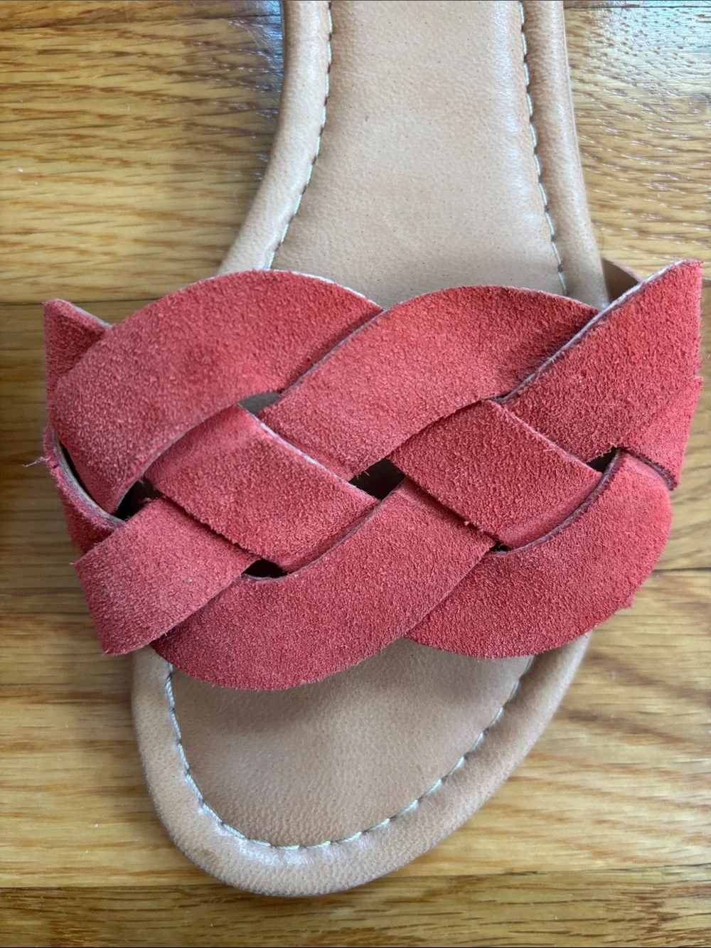 Mila Paoli Coral Braided Suede Slide Sandals
